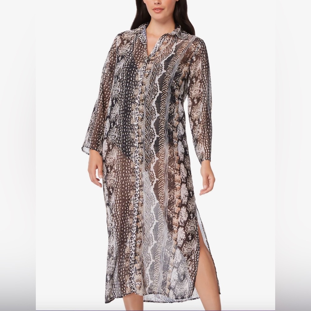 Bleu by Rod Beattie Shirtdress Cover-Up